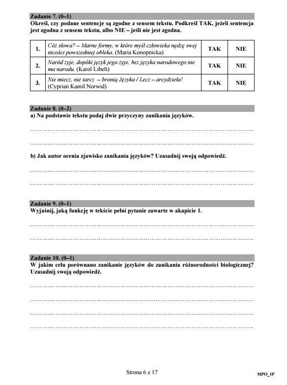 MATURA Z POLSKIEGO  2018 ODPOWIEDZI, ARKUSZE CKE