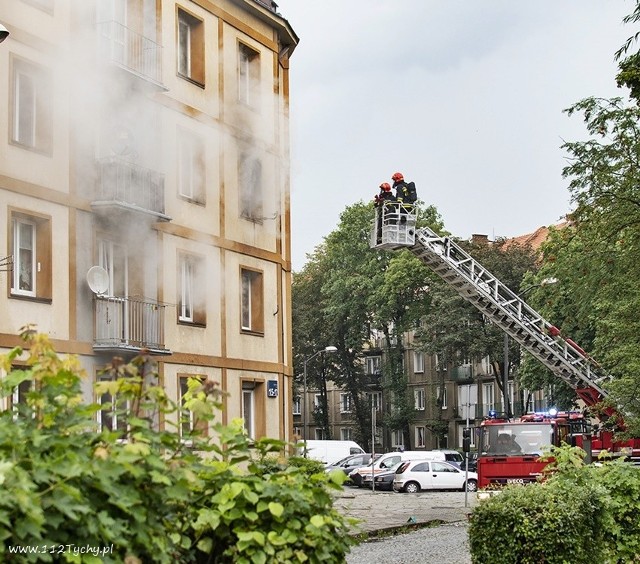 Tychy: pożar przy Czereśniowej