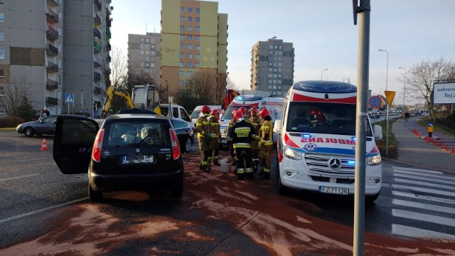 Najpoważniejsze zdarzenie miało miejsce na ulicy Sulechowskiej. Nie wiadomo jeszcze, czy zostanie zakwalifikowane jako wypadek, czy jako kolizja.