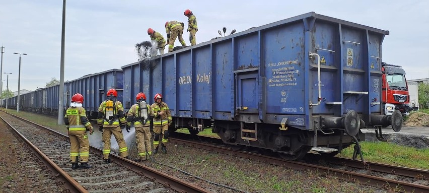 Pożar węgla w wagonie w Goleniowie. Na szczęście nikt nie został poszkodowany 