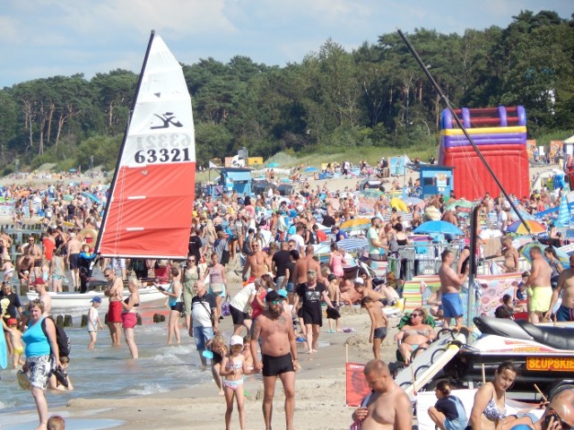 Plażowanie w Ustce