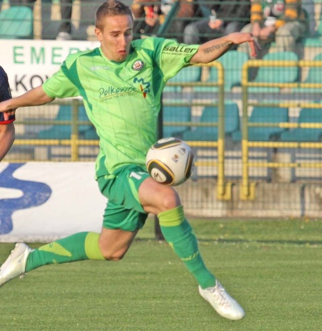 Damian Piotrowski rozegrał w Ząbkach dobry mecz.