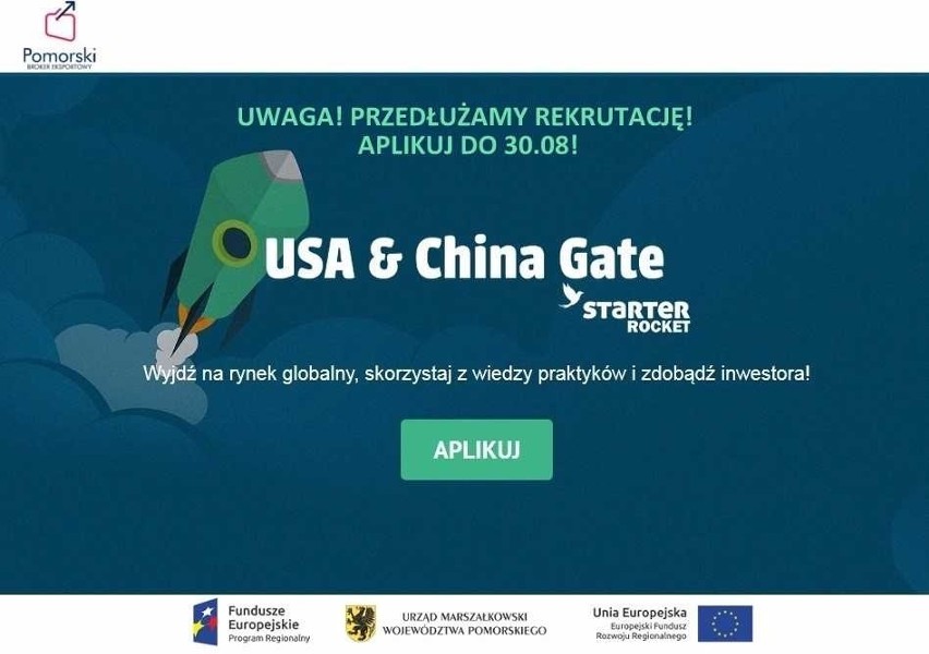 Program „USA & China Gate”. Wsparcie dla pomorskich firm i startupów