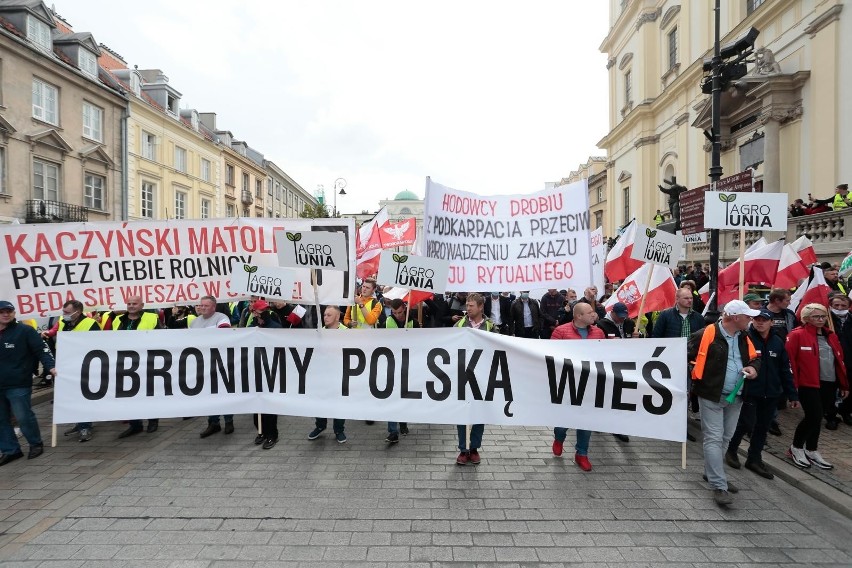 Protest rolników 30 września 2020 w Warszawie