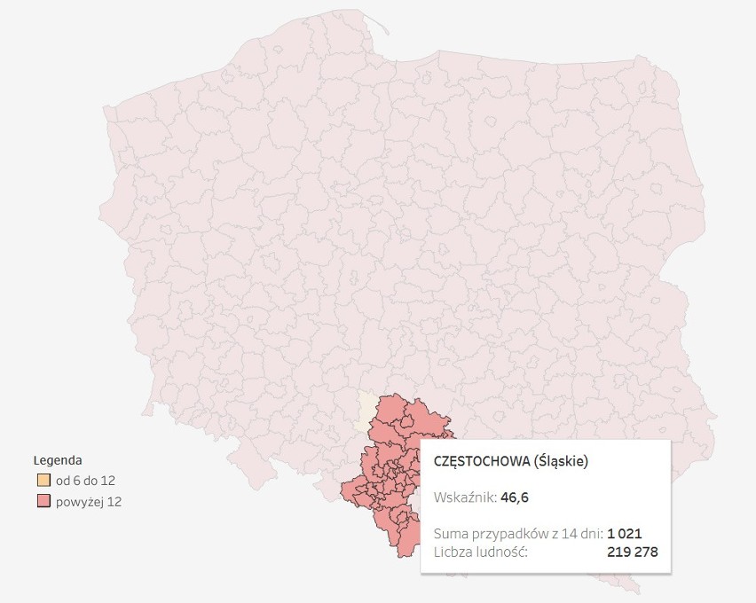 Jak wygląda sytuacja epidemiologiczna w poszczególnych...