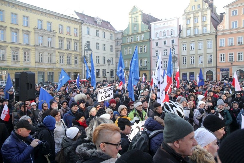 Protest KOD we Wrocławiu, 17.12.2016