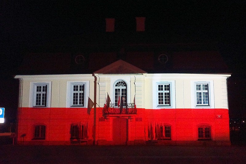 Tak wyglądała iluminacja Pałacyku Gościnnego 2 i 3 maja.