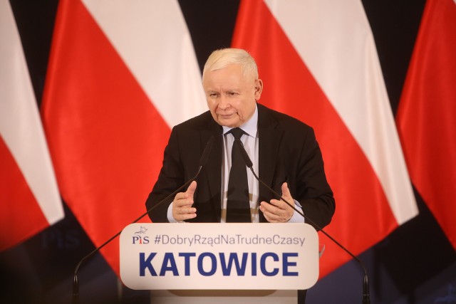 Katowice są kolejnym przystankiem w podróży prezesa PiS Jarosława Kaczyńskiego po Polsce