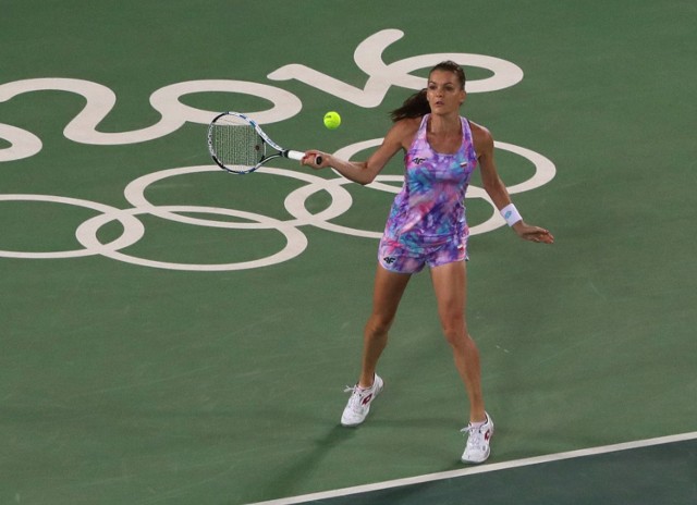 Brazyli rio de janeiro 04 08 2016na zdjecu agnieszka radwanska podczas pierwszego treningu na korcie centralnymfot andrzej szkocki/ polska press