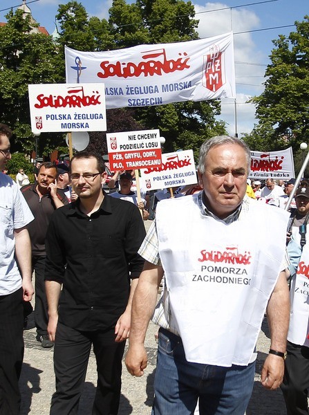 Protest "Solidarności" w Szczecinie...