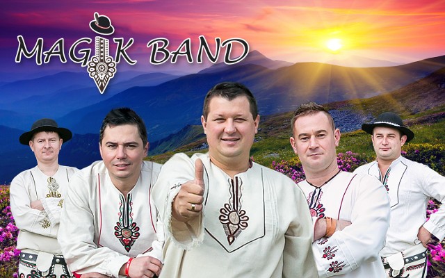 Magik Band od lewej: Rafał Pasoń - perkusista, Mateusz Rajski - gitarzysta, Łukasz Mikulski - wokalista, klawiszowiec i autor tekstów, Sylwek Czyszczoń - saksofonista, Przemek Kocęba - basista