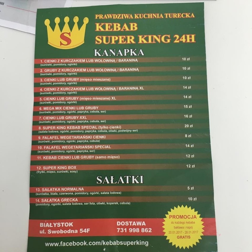 Kebab Super King 24h, Chrobrego