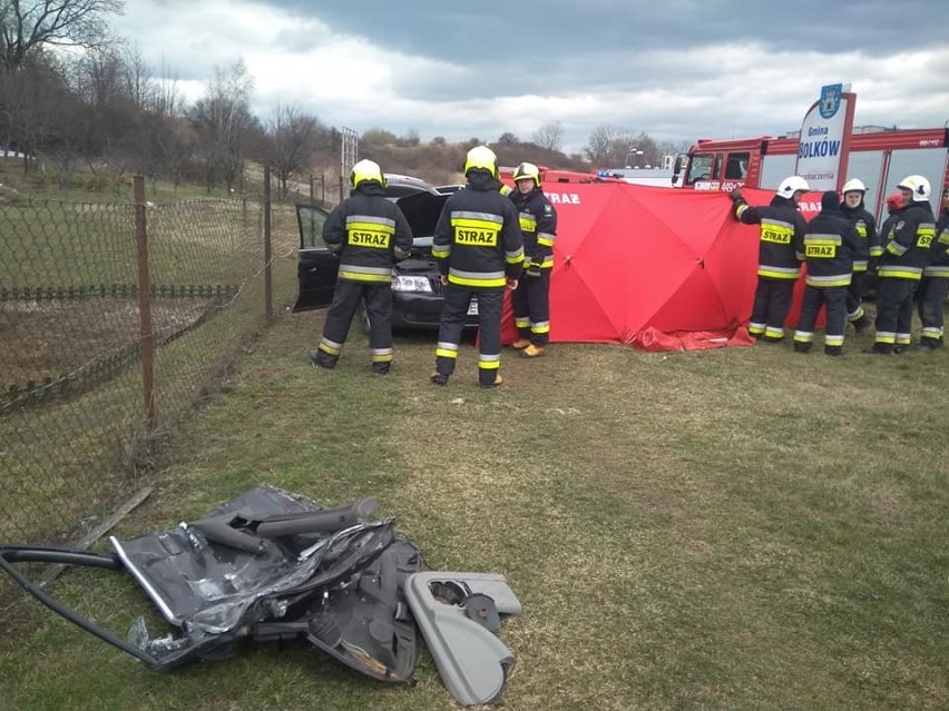 Śmiertelny wypadek strażaka z Jeleniej Góry w Bolkowie
