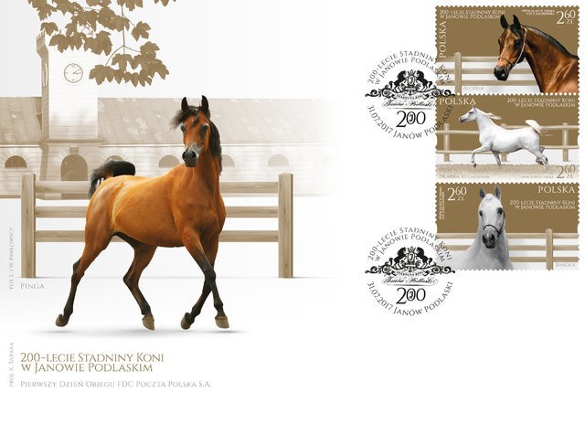 Stadnina koni trafiła w Janowie Podlaskim na znaczki pocztowe
