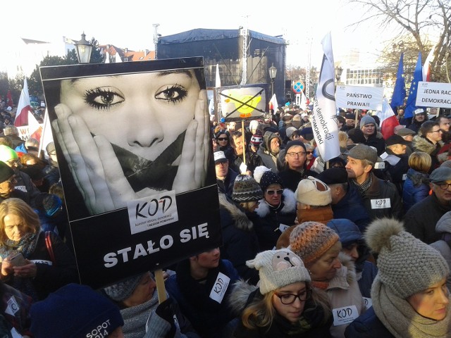 Manifestacja KOD w Gdańsku