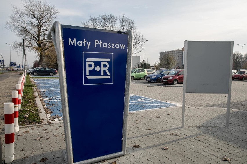 Tak wygląda parking typu Parkuj i Jedź w Krakowie.