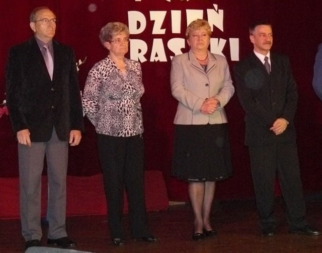 Laureaci Praszkowskich Koziołków, od lewej Jan Ryglewski, Stefania Szukała (zespół Prosna), Krystyna Preś i Krzysztof Knaga