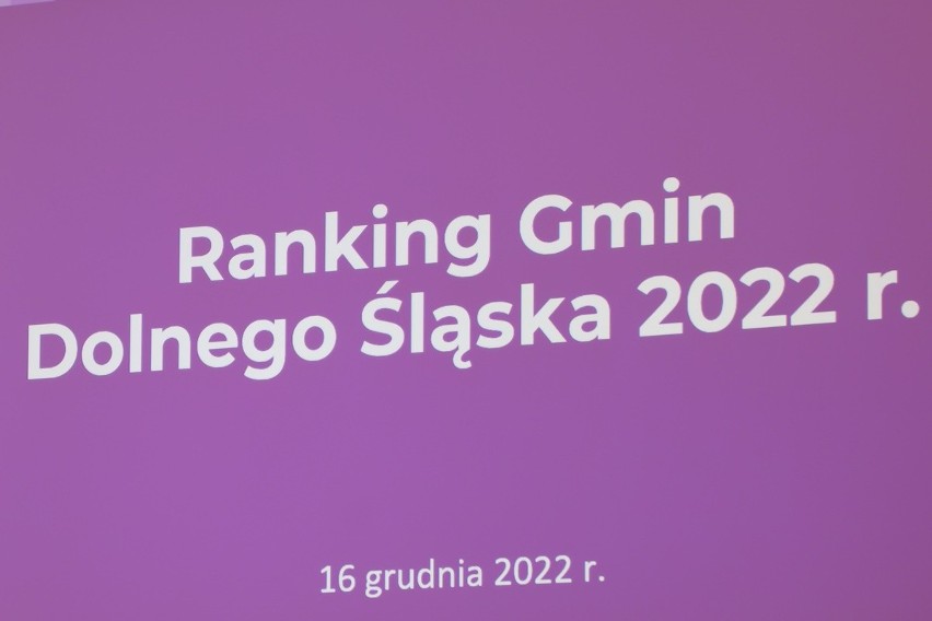 Gala wręczenia nagród w Rankingu Gmin Dolnego Śląska 2022...