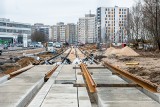 Poznań: Trwa budowa trasy tramwajowej na ul. Unii Lubelskiej. Widać już efekty prac. Zobacz zdjęcia