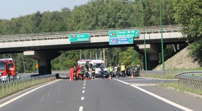 Motocyklista z Będzina zginął na DK94 w Dąbrowie Górniczej