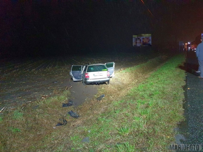 Wypadek w Dąbrowie na trasie Opole-Nysa
