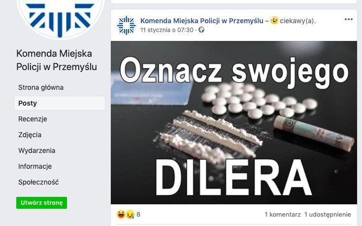 Na Facebooku ktoś podszywa się pod Komendę Miejską Policji w Przemyślu