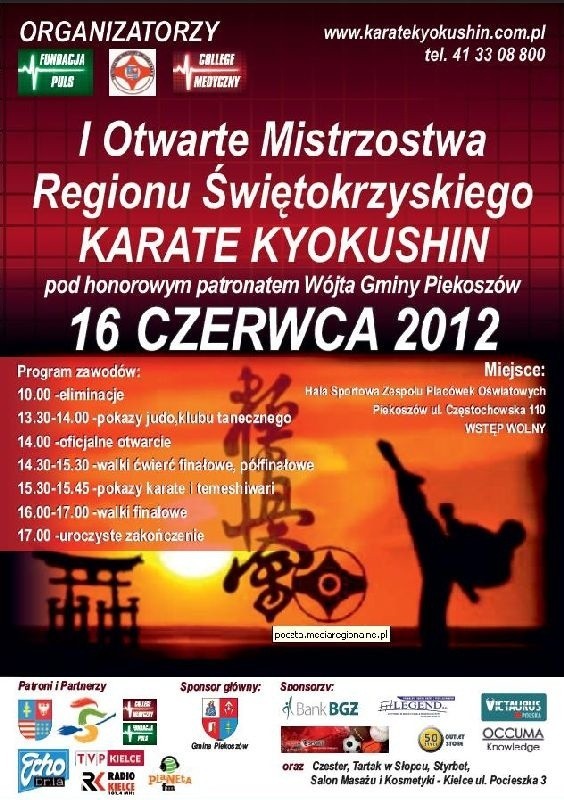 W Piekoszowie odbędą się Otwarte Mistrzostwa Regionu Świętokrzyskiego w karate
