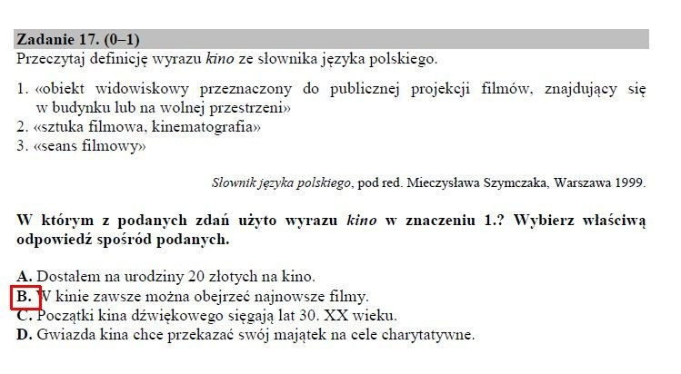 EGZAMIN ÓSMOKLASISTY 2019 JĘZYK POLSKI ODPOWIEDZI I ARKUSZE CKE. Test 8