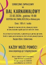 Charytatywny bal karnawałowy w Kłokoczynie. Pomagają Kacperkowi 