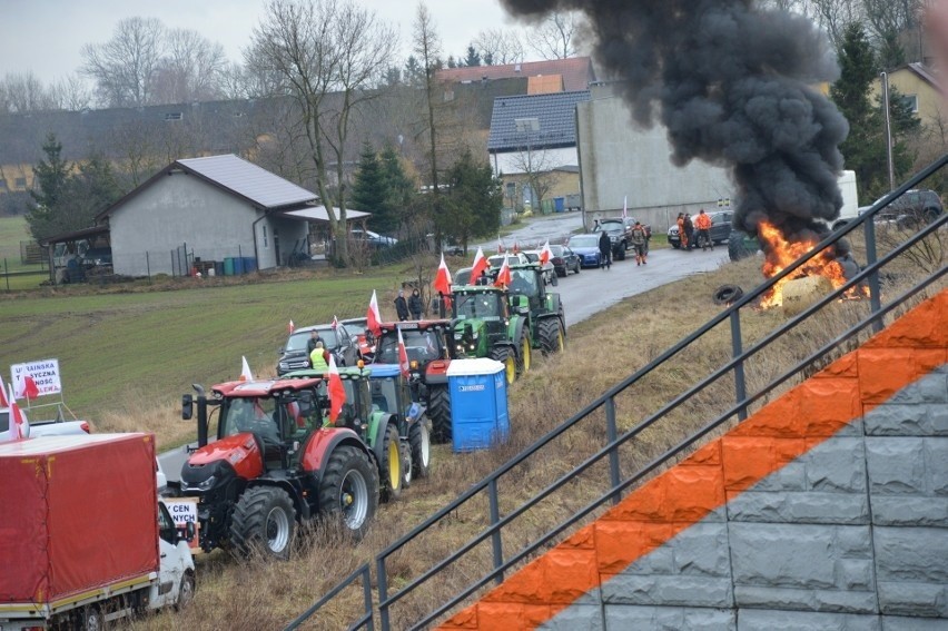 Protest rolników w Nowym Dworze Gdańskim w dniu 20 lutego...