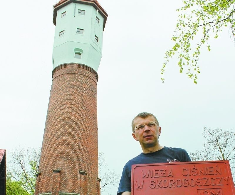 Wieża ciśnień w Skorogoszczy. Wybudowana w 1910 r. dla...