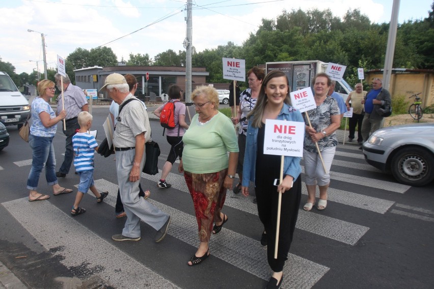 Blokada drogi w Mysłowicach