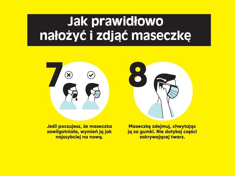 Jak prawidłowo nałożyć i zdjąć maseczkę oraz rękawiczki? Od 16.04.2020 obowiązkowe zakrywanie nosa i ust