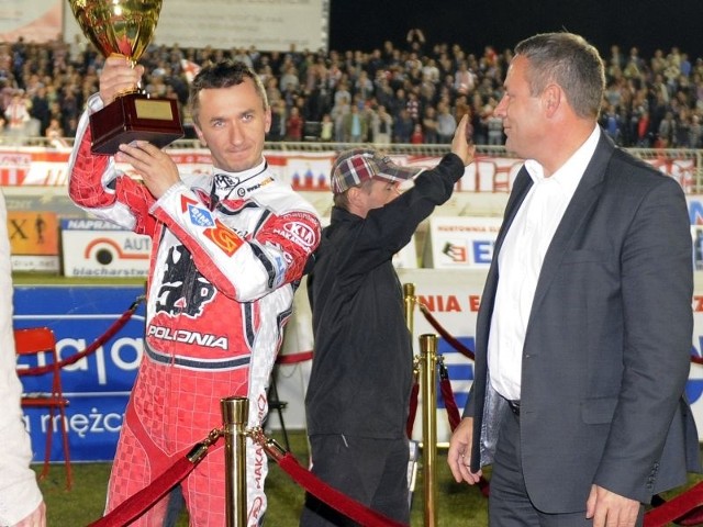 cieszył się z awansu Polonii do Speedway Ekstraligi.
