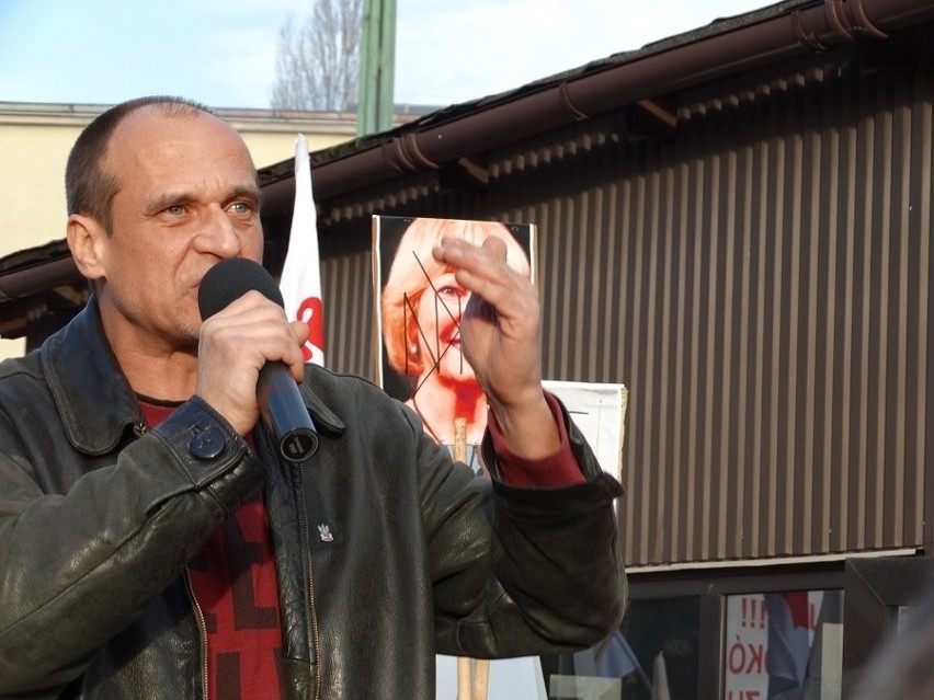 Strajk na Śląsku: Pracownicy KWK Pokój głośno protestują, Paweł Kukiz ich popiera [ZDJĘCIA]