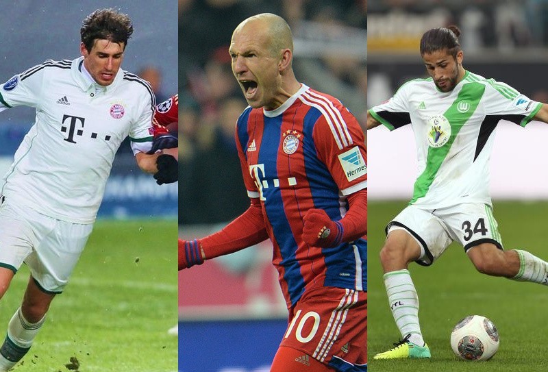 10 MIEJSCE. Ex aequo: Arjen Robben (Bayern Monachium), Javi...