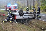 Wypadek na trasie Szubin - Łabiszyn. Jedna osoba ranna [ZDJĘCIA]