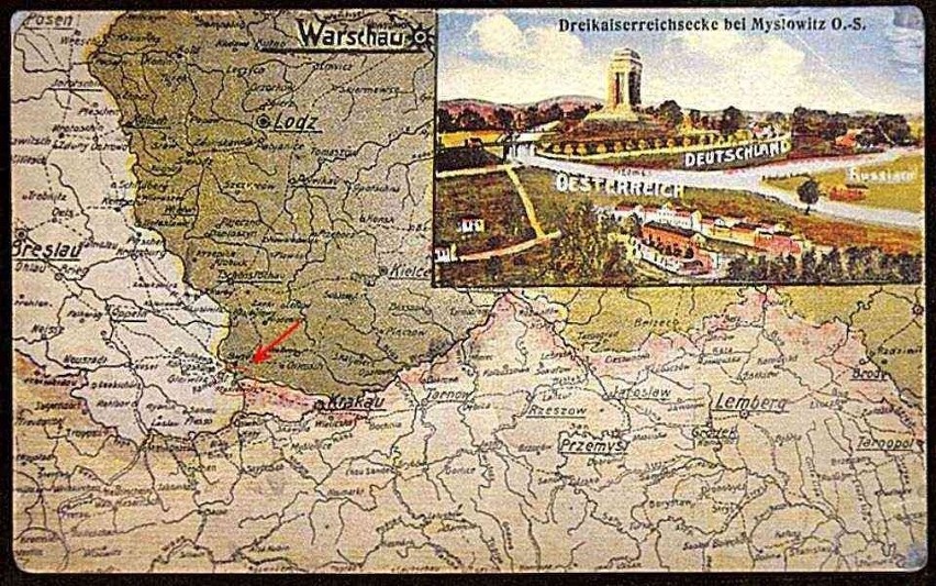 Trójkąt Trzech Cesarzy - granica zaborów, Mysłowice