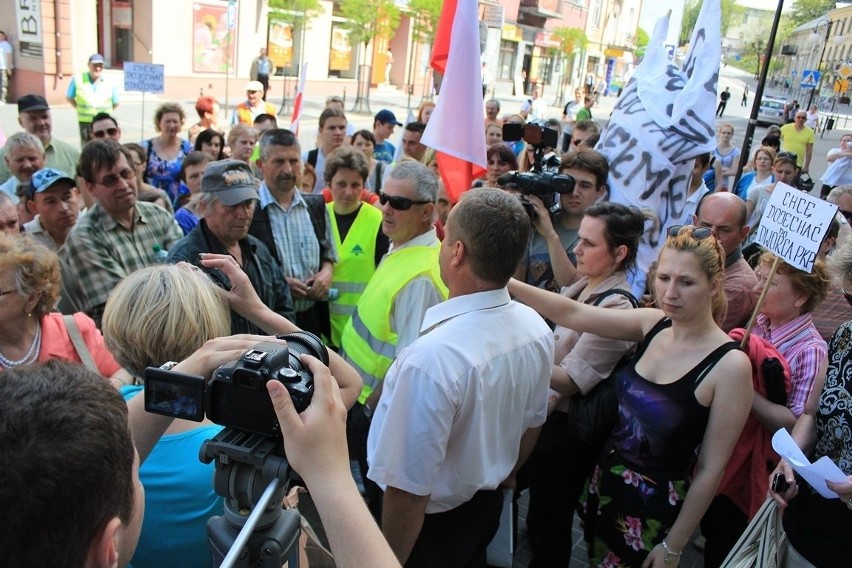Protest w Chełmie: Mieszkańcy gminy Ruda-Huta wyszli na...