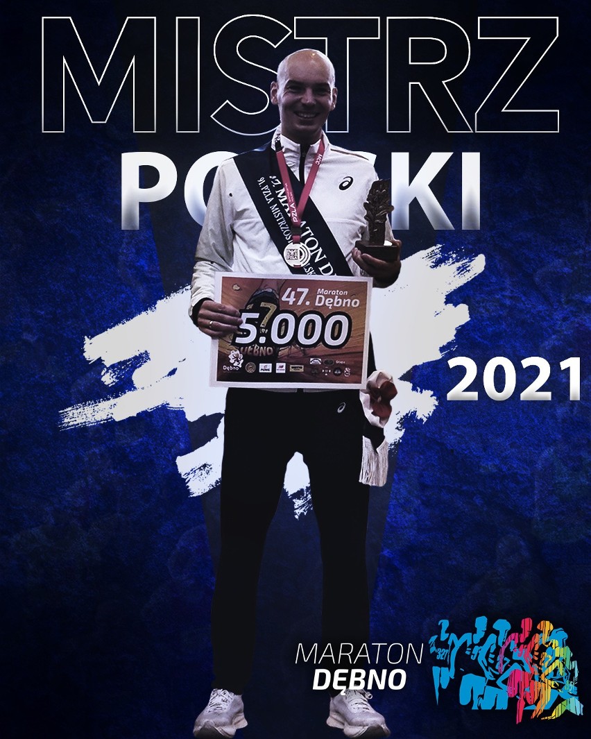 Medaliści MP w maratonie w Dębnie