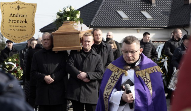 Pogrzeb śp. Andrzeja Froncka, działacza piłkarskiego na cmentarzu w komunalnym w Grudziądzu