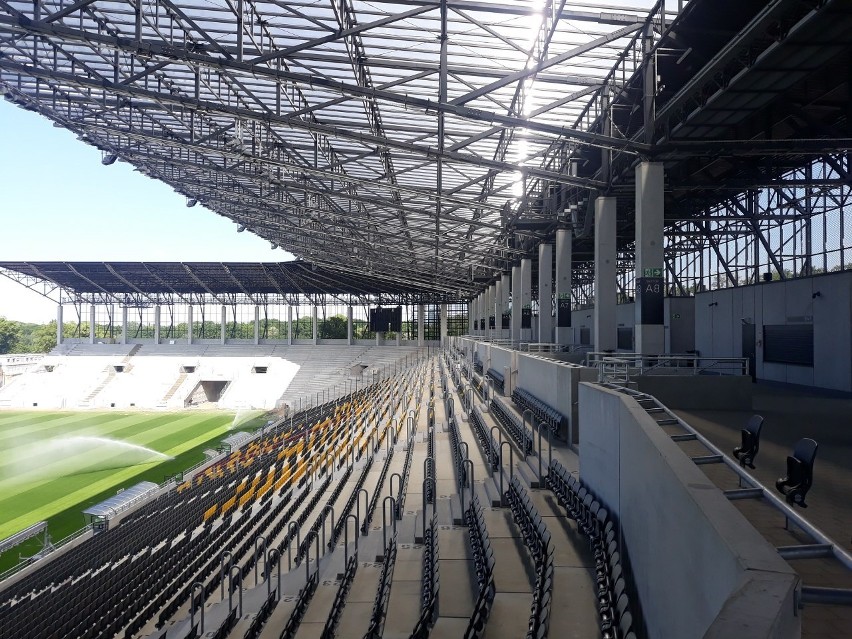 Stadion Pogoni Szczecin - stan prac na 9 czerwca 2021.