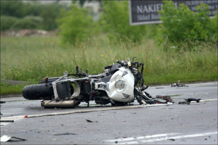 Zginął motocyklista, wypadek w Olszewie Borkach
