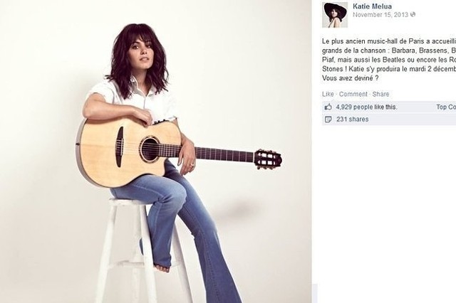 Katie Melua (fot. screen z Facebook.com)