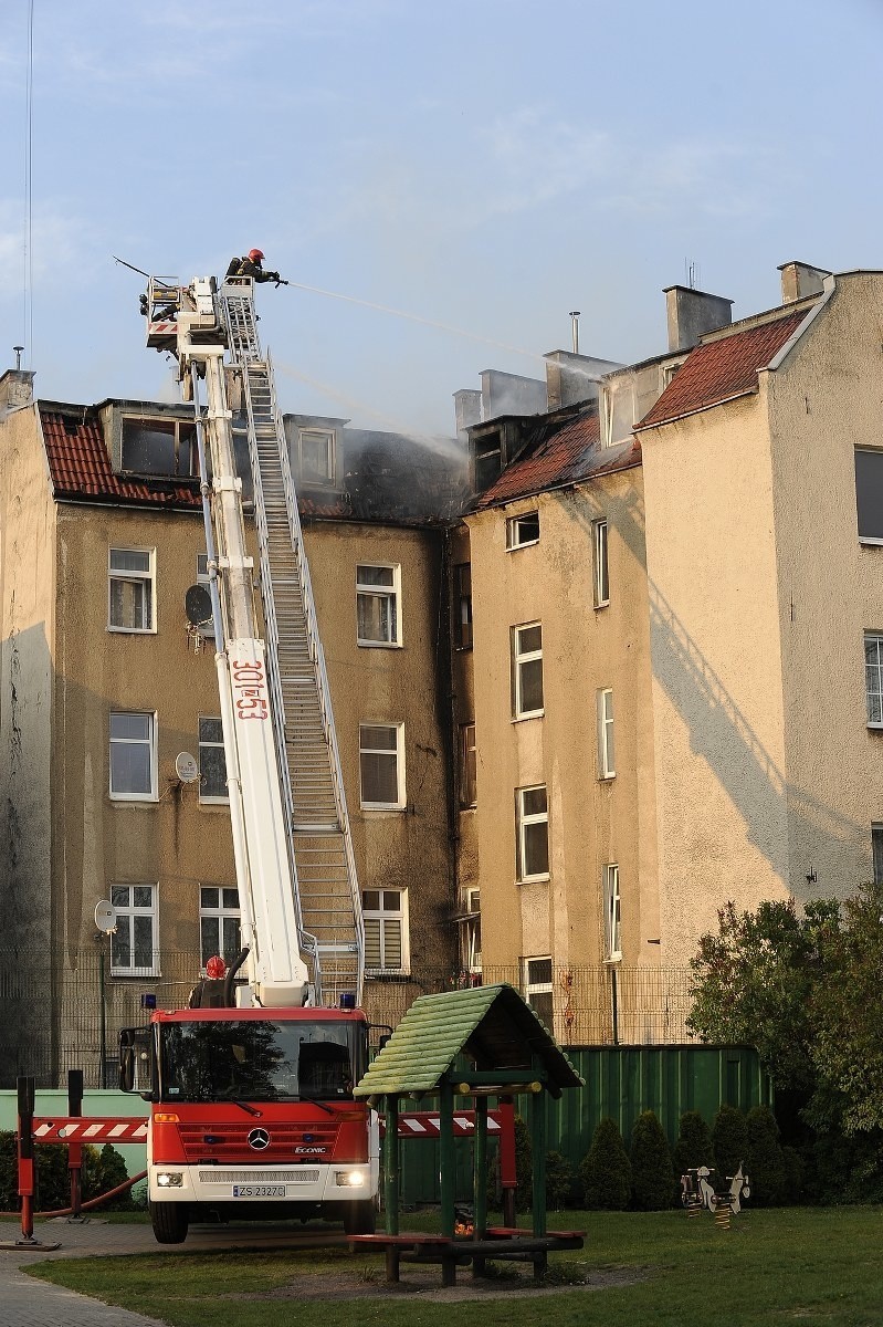 Pożar przy ul. Lipowej w Szczecinie