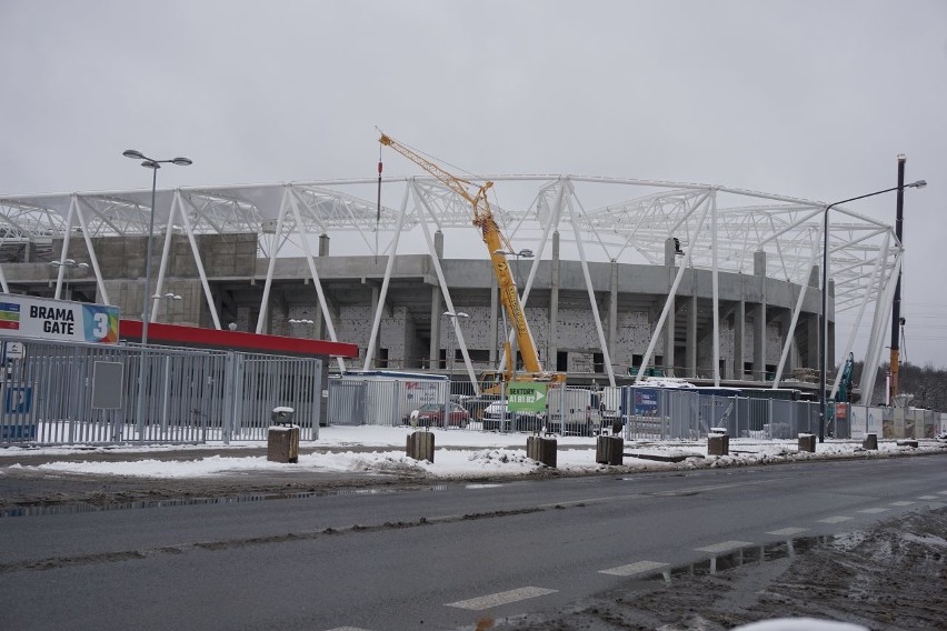 Zima nie powstrzymuje budowy. Stadion ŁKS coraz piękniejszy NAJNOWSZE ZDJĘCIA