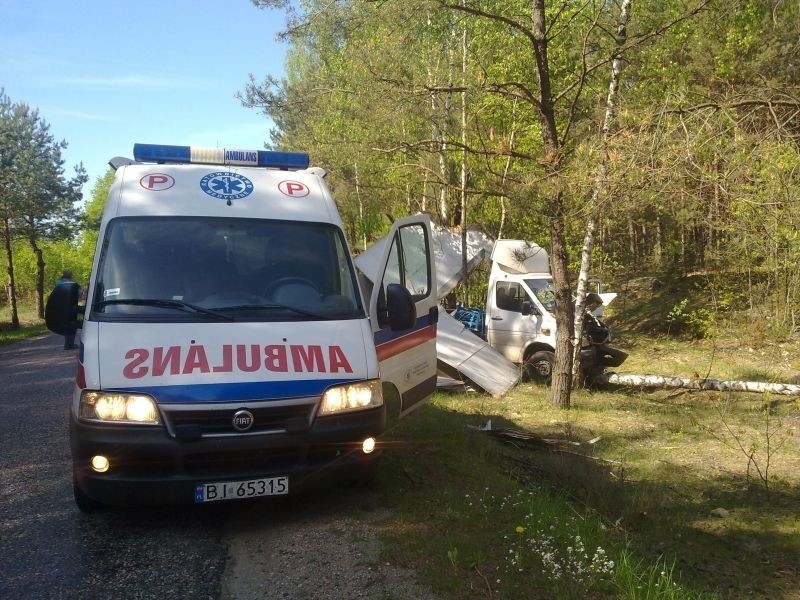Wypadek na trasie Hajnówka - Dubicze Cerkiewne