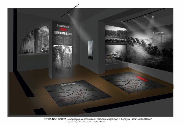 Tak ma wyglądać Muzeum Bitwy nad Bzurą w Łęczycy, które będzie mieściło się na 3. piętrze Ratusza Miejskiego.