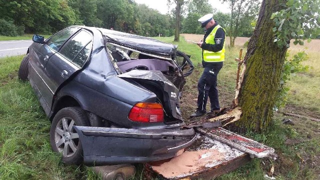 Kierowca  z Grudziądza wyszedł z wypadku cało. Dostał mandat