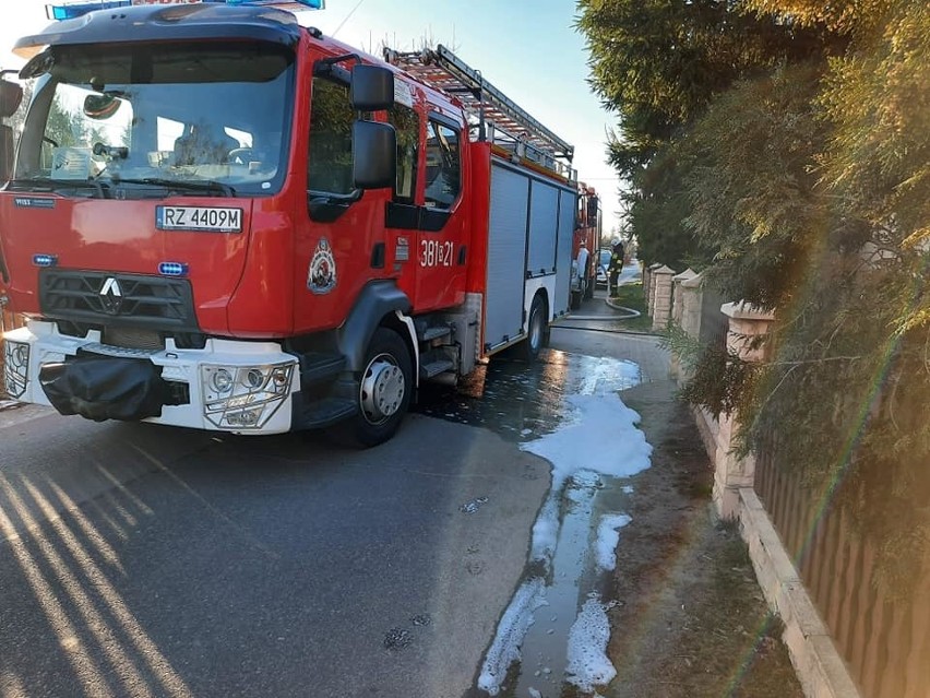 Pożar samochodu w Stalach. Auto spłonęło doszczętnie [ZDJĘCIA]